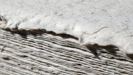 Close up of a rolled up newspaper. Macro shot of a newspaper.の素材