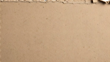 Old paper texture or background. Brown paper sheet with torn edges.の素材