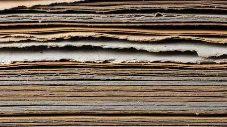 Stack of old books. Abstract background and texture for design. Copy space.の素材