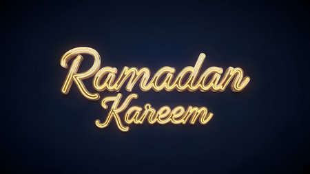 Ramadan Kareem calligraphic text design. Ramadan Kareem lettering vector illustrationの素材