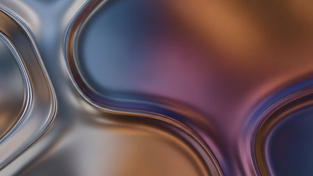 abstract metallic background with smooth lines in it, digitally generated imageの素材