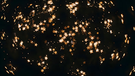 sparkle circle lit celebrations display.の素材