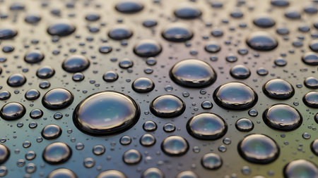 Water drops on the surface of the car, close-up.の素材