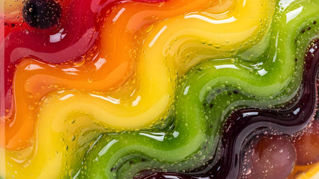 colorful jelly candies macro close up. abstract background and textureの素材