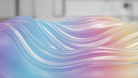 3d render of abstract blue and pink background with some smooth linesの素材