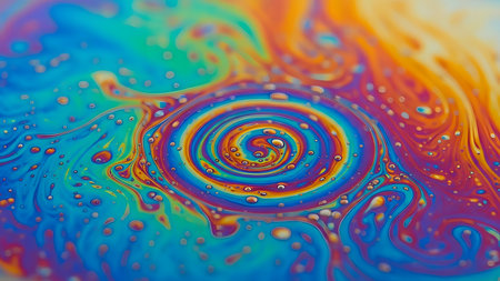 marbling art patterns as abstract colorful background, closeup of photoの素材