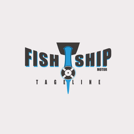 vector logo, boat motorのイラスト素材