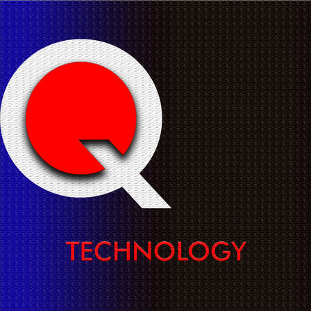 color background image, letter Q technologyの写真素材