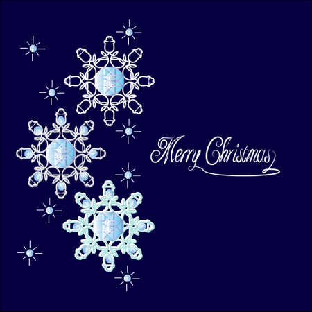 Christmas background, snowflake with diamonds - Illustrationのイラスト素材