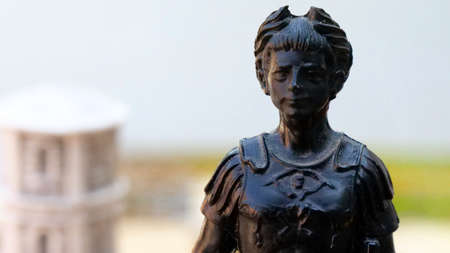 Old chess black king figure detailの素材