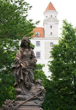 Alzbeta Durinska statue, Bratislava castle, Slovakiaの素材