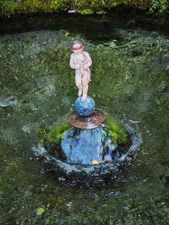 Statue in the Wassespiele Park near Hellbrunn Palace in Austria