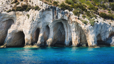 Rocky coast of Zakynthos island, Greece
