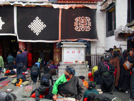 The Jokhang Temple in Lhasa, Tibet.のeditorial素材