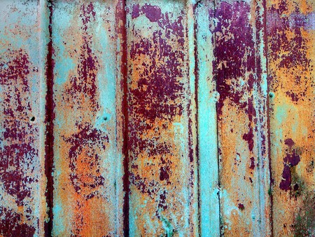 old rusty garageの写真素材