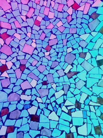 Mosaics on the wallの写真素材