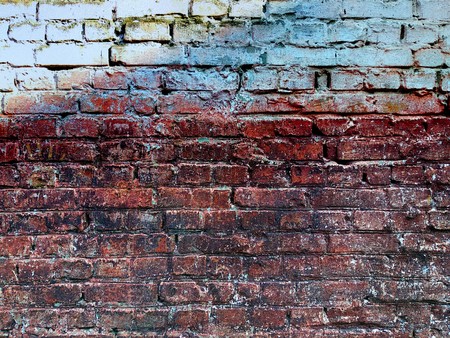 painted old brick wallの写真素材