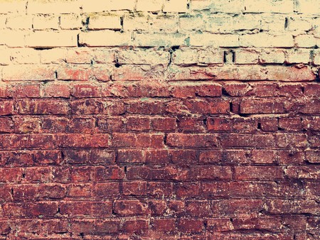 painted old brick wallの写真素材