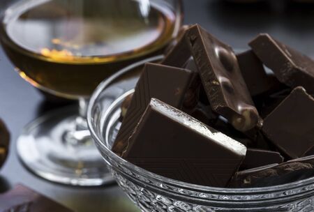 Image with chocolate and cognac.