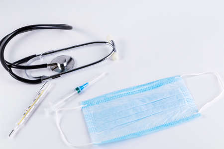 Picture with a syringe. Vaccination.の写真素材