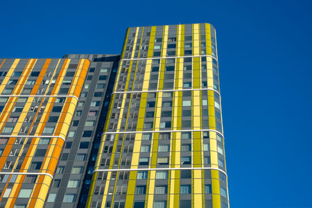 Multi-storey modern houses in the center of Yekaterinburg. 2022