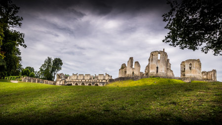 Ruins of medieval castle in Lviv, Ukraine. Panoramaの写真素材