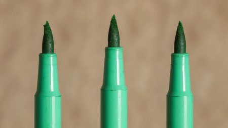 colored children's felt-tip brush ruffled marker tipの写真素材