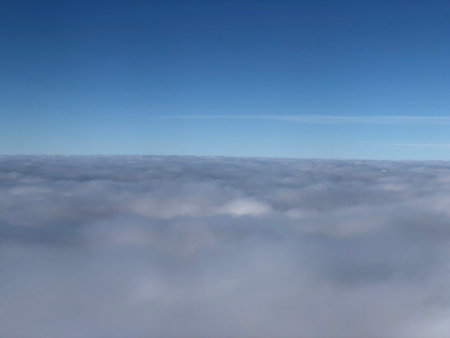 A view in the atmosphere of the sky.の写真素材