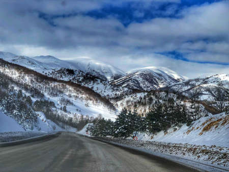 Take a tour of nature during the winter season of Turkey.の写真素材