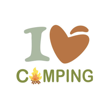 I love camping lettering design. Print for tourism, t-shirt design, cupsの写真素材