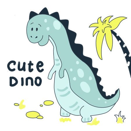 Cute dino printの写真素材