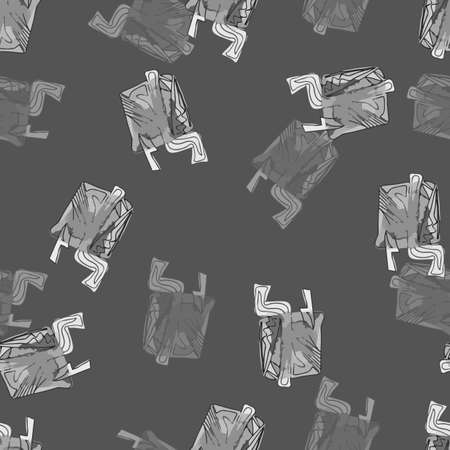 Monochrome geometry pattern on a gray background for your seamless designの写真素材