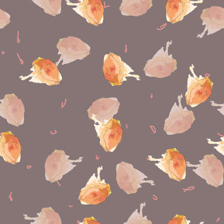 Pattern with pies on a delicate pink background