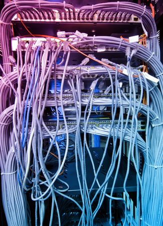 The network cable in the service roomの写真素材
