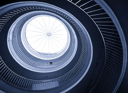 Abstract spiral staircaseの写真素材