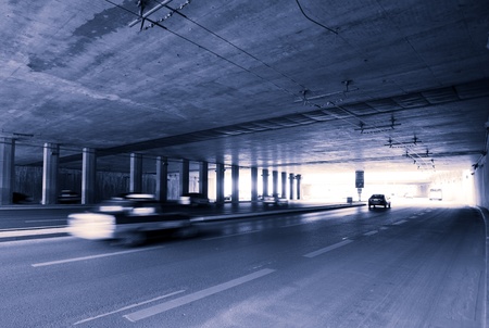 traffic through downtownの写真素材