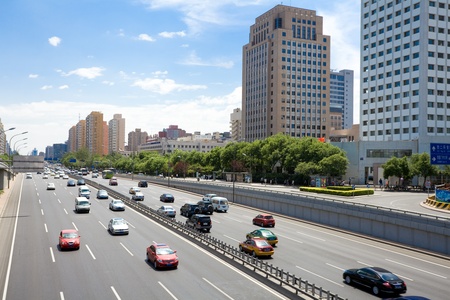 traffic through downtownのeditorial素材