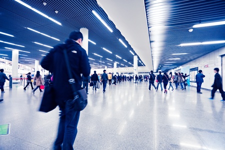 Passenger in the subway station in Shanghaiのeditorial素材