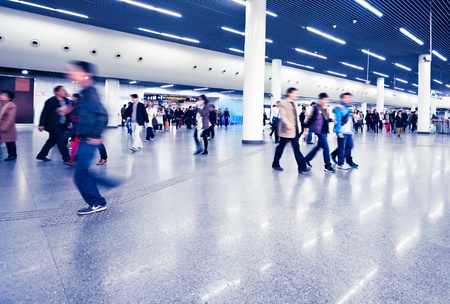Passenger in the subway station in Shanghaiのeditorial素材