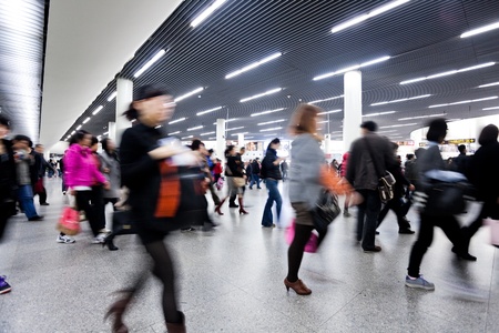 Passenger in the subway station in Shanghaiのeditorial素材
