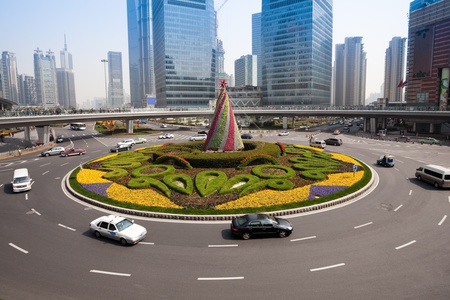 Shanghai Traffic buildingのeditorial素材