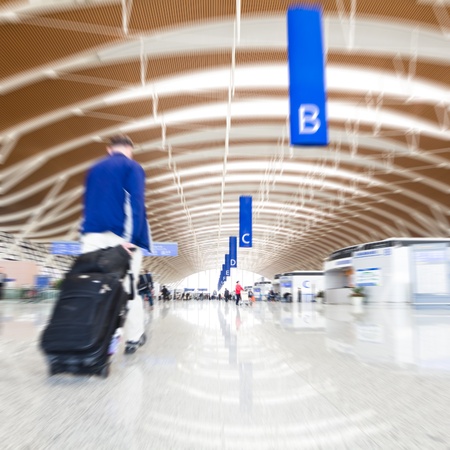 Passenger in the Shanghai airportのeditorial素材