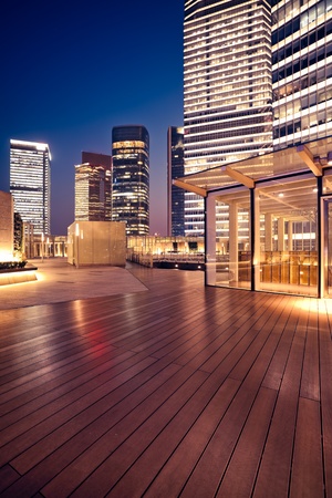 Shanghai Skyline at nightのeditorial素材