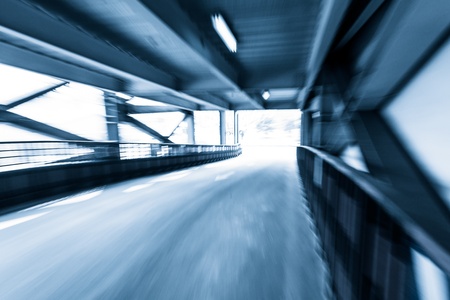 Parking entrance channel,Motion blurの写真素材