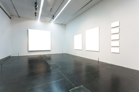 empty frames in museum