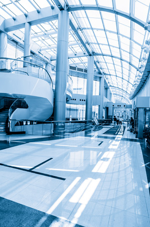 Modern hall inside office centerのeditorial素材