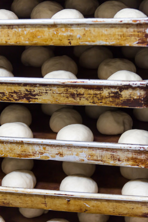 production of bread,kitchen of a chinese restaurantの写真素材