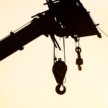 The crane hook silhouetteの写真素材