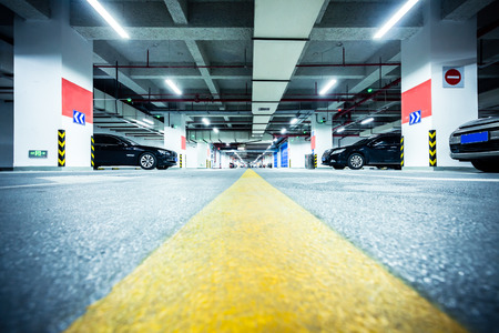 underground parking garageのeditorial素材