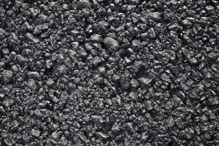 close-up horizontal view of new asphalt road